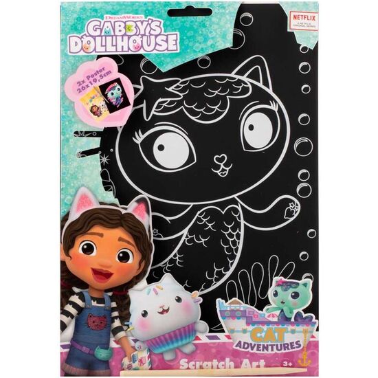 SET PAPELERIA SCRATCH ART LA CASA DE MUÑECAS DE GABBY image 0