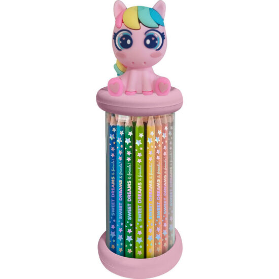 SET 12 LAPICES DE COLORES 3D SWEET DREAMS SURTIDO image 0