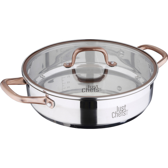 COLECCIÓN INFINITY CHEFS: CACEROLA Ø28 CON TAPA DE VIDRIO; SARTENES Ø16 Y Ø24; SARTÉN GRILL 28X28 Y PLANCHA GRILL 40X24 CMS + JUEGO DE CUCHILLOS image 8