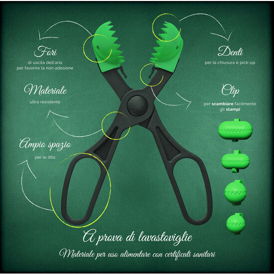 UTENSILIO MULTIUSO CON 4 MOLDES INTERCAMBIABLES , PARA CROQUETAS, ALBÓNDIGAS, BOLAS, SUSHI, EN COLOR VERDE DE PLÁSTICO - LA CROQUETERA: PATENTADO Y FA image 8