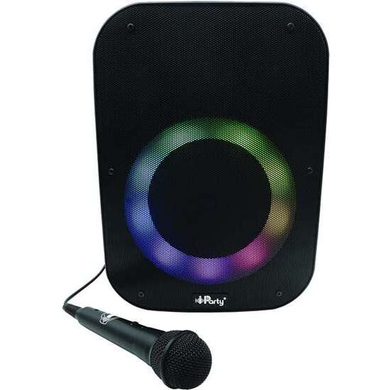 ALTAVOZ PORTATIL PARTY. CON EFECTOS DE LUZ, MICRÓFONO, BATERÍA RECARGABLE, NEGRO, CON BLUETOOTH.25,5X20,3X35,7CM image 1