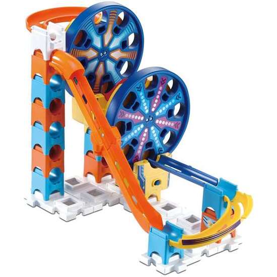 CIRCUITO DE CANICAS INTERACTIVO CON 2 NORIAS ELECTRÓNICA MARBLE RUSH FUN FAIR SET ELECTRONIC M200E.25 PIEZAS Y 5 CANICAS. 32X45X24 CM image 4