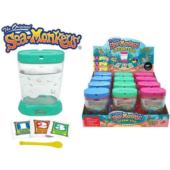 SEA MONKEYS OCEAN ZOO SON PLACTON Y MICRO CRUSTÁCEOS.INCLUYE HUEVOS DE VIDA INSTANTANEA COMIDA CUCHARA E INSTRUCCIONES. image 3
