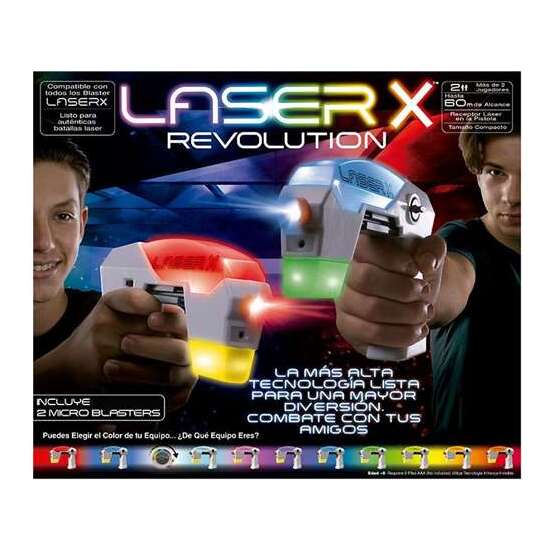 PISTOLA LASER X REVOLUTION MICRO B2 BLASTERS. SISTEMA DE CARGA RÁPIDA. ALCANCE 60 METROS. PERMITE JUGAR DIA Y NOCHE. image 0