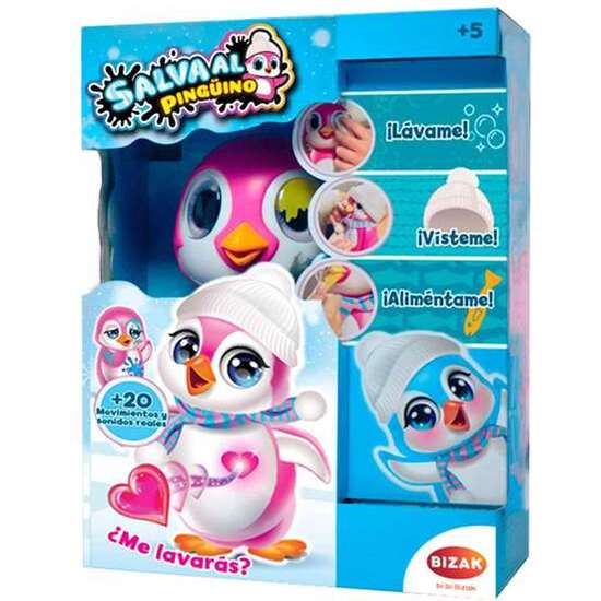 PINGÜINO INTERACTIVO COLORES ROSA O AZUL. ADOPTA Y CRÍA A TU PROPIO PINGÜINO CON MAS DE 20 EMOCIONES Y REACCIONES.25 CM - MODELOS SURTIDOS image 2
