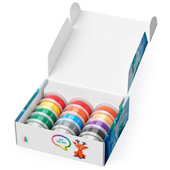 PLASTILINA HEY CLAY PACK NAVIDAD. PUEDES CREAR 9 PERSONAJES DE PLASTILINA. INCLUYE 15 BOTES DE HASTA 14 COLORES EN TOTAL. image 1