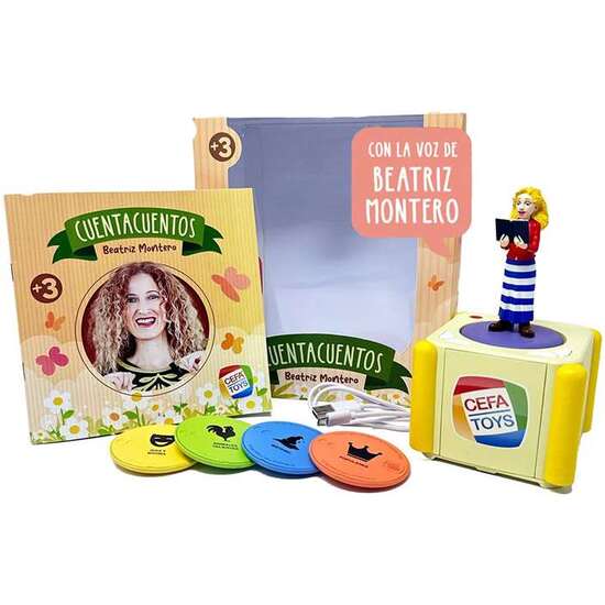 FIGURA Y CUENTACUENTOS BEATRIZ MONTERO.COLOCA LA FIGURA EN EL AUDIO BOX PARA ESCUCHAR LOS CUENTOS.INCLUYE CABLE DE CARGA USB. image 0