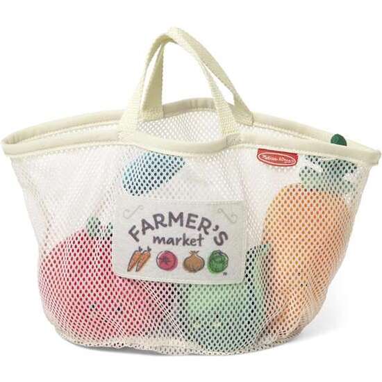 CESTA DE LA COMPRA MELISSA & DOUG CON 4 PIEZAS SENSORIALES, FÁCILES DE AGARRAR Y CON SIMPÁTICAS CARITAS image 1
