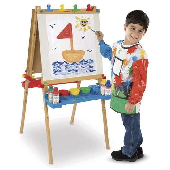 CABALLETE DE ARTE DE PIE DE LUJO DE MADERA 119X69X66 CM. MELISSA & DOUG. HAZ TUS PINTURAS COMO UN PROFESIONAL! image 0