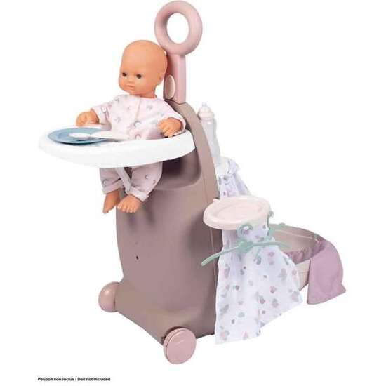 TROLLEY BABY NURSE 3 EN 1 MALETA,TRONA Y CUNA PARA MUÑECAS DE HASTA 42 CM NO INCLUIDA  CON 6 ACCESORIOS. 62X25,5X25,5 CM image 0