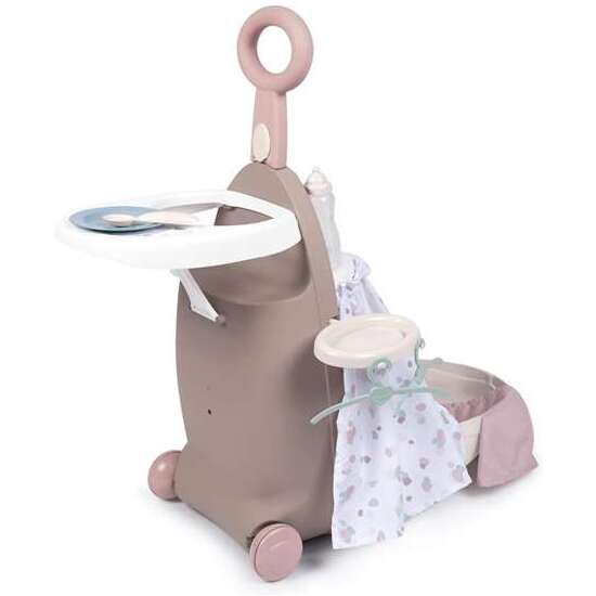 TROLLEY BABY NURSE 3 EN 1 MALETA,TRONA Y CUNA PARA MUÑECAS DE HASTA 42 CM NO INCLUIDA  CON 6 ACCESORIOS. 62X25,5X25,5 CM image 1