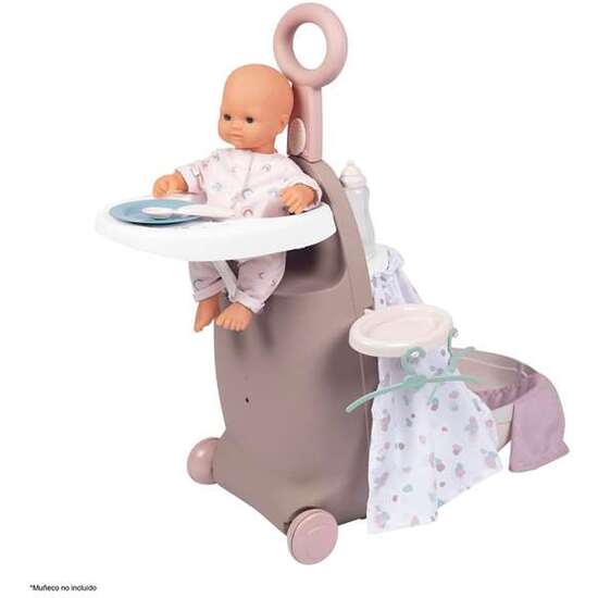 TROLLEY BABY NURSE 3 EN 1 MALETA,TRONA Y CUNA PARA MUÑECAS DE HASTA 42 CM NO INCLUIDA  CON 6 ACCESORIOS. 62X25,5X25,5 CM image 6