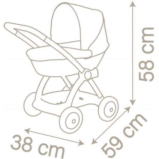 COCHECITO DE PASEO BN POP PRAM CON ESTRUCUTRA DE METAY PLÁSTICO. PARA MUÑECOS DE HASTA 42 CM. 59X58X38 CM image 4