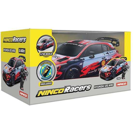 COCHE RADIO CONTROL HYUNDAI I20 WRC ESCALA 1:16, EMISORA 2,4 GHZ, CON BATERIA Y CARGADOR 25X12,5X11 CM image 3
