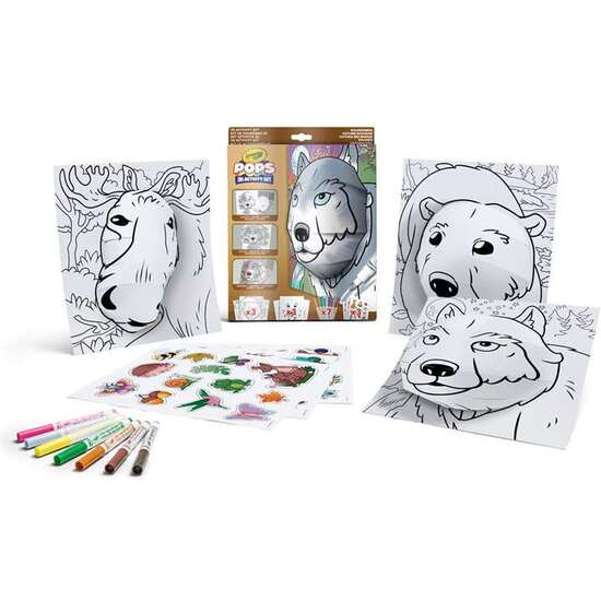 SET ACTIVIDADES 3D COLOR POPS WILDERNESS  CON 3 FONDOS, 3 HOJAS 3D, 7 ROTULADORES, 3 HOJAS ADHESIVAS Y CINTA ADHESIVA. 29X22X2,6 CM image 5
