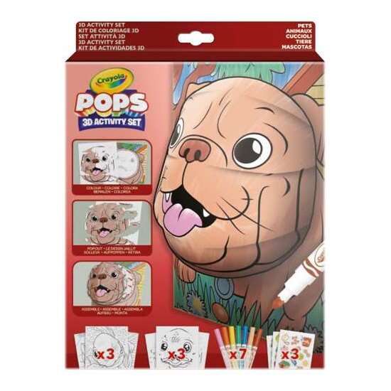 ACTIVIDADES 3D COLOR POPS SET MASCOTAS CON 3 FONDOS, 3 HOJAS 3D, 7 ROTULADORES, 3 HOJAS ADHESIVAS Y CINTA ADHESIVA. 29X22X2,6 CM image 0