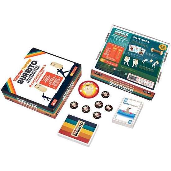 JUEGO THROW THROW BURRITO. COMBINACION DE JUEGO DE CARTAS Y BALÓN PRISIONERO. ED. EXTREMA PARA EXTERIORES image 1