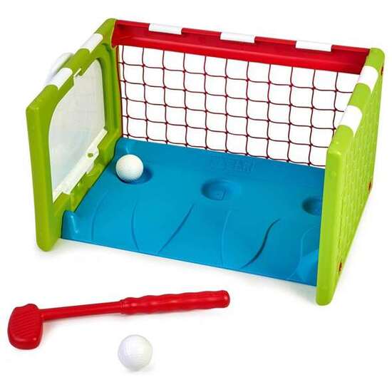 FEBER ACTIVITY CUBE 4 IN 1. LOS NIÑOS PUEDEN JUGAR AL GOLF,BALONCESO,FUTBOL Y UTILIZAR EL CUBO COMO MESA. 41X61X33 CM image 0