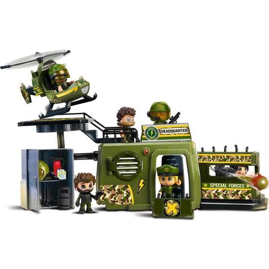 BASE FUERZAS ESPECIALES PINYPON ACTION CON PLATAFORMA DE ATERRIZAJE, INCLUYE FIGURA, HELICÓPTERO, ARMERIA Y ACCESORIOS image 4