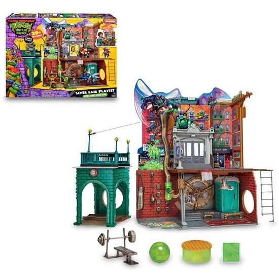 LA GUARDIA DEL ALCANTARILLADO TORTUGAS NINJA PLAYSET CON LOS ESCENARIOS DE LA PELICULA. INCLUYE 20 ACCESORIOS. 49 X 38 X 14 CM image 3