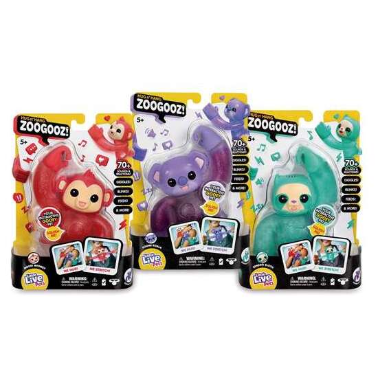 MASCOTA ZOOGOOZ JUGUETONES LITTLE LIVE PETS 17 CM BLANDITAS Y ELÁSTICAS ¡CON MÁS DE 70 SONIDOS Y REACCIONES! - MODELOS SURTIDOS image 0