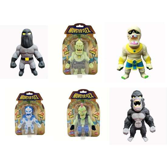 FIGURA ESTIRABLE MONSTERFLEX CLASSIC. SE ESTIRAN Y RETUERCEN Y VUELVEN A SU TAMAÑO. HAY 2 EXCLUSIVAS QUE BRILLAN EN LA OSCURIDAD. 17 CM - MODELOS SURTIDOS image 6