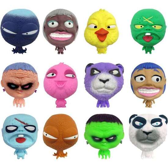 FIGURA SPLATS HEAD 11CM. PERFECTAS PARA ALIVIAR EL ESTRÉS O SIMPLEMENTE DISFRUTAR DE ESTAS CABEZAS ELÁSTICAS Y MOLDEABLES. - MODELOS SURTIDOS image 0