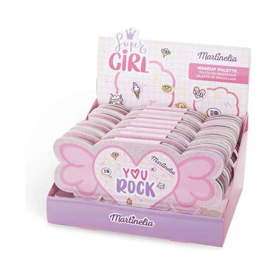 MAQUILLAJE PALETA CORAZÓN MARTINELIA INCLUYE SOMBRAS DE OJOS CON PURPURINA,LABIOS BRILLANTES, CREAMS Y APLICADORES. image 3