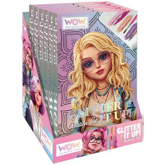 KIT DE ARTE MANDALA WOW GENERATION CON ROTULADORES, BOLÍGRAFOS, ACUARELAS GLITTER Y LIBRO DE 40 PÁGINAS image 2
