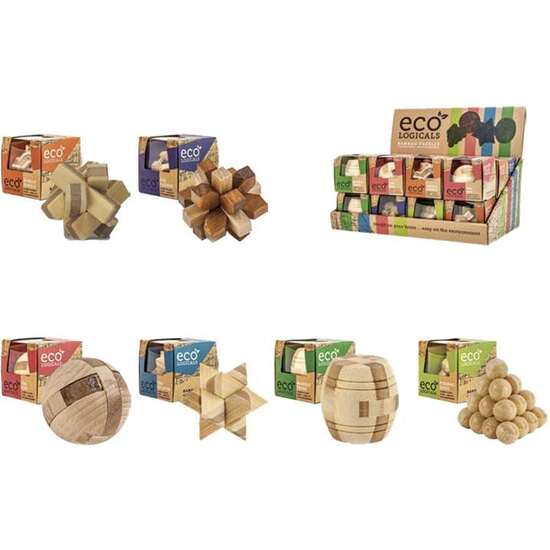 JUEGO MINI DESAFIOS ECO LOGICALS. DESAROLLA TU CAPACIDAD CREATIVA. DESAFIOS MANUALES FABRICADOS EN BAMBÚ. - MODELOS SURTIDOS image 0