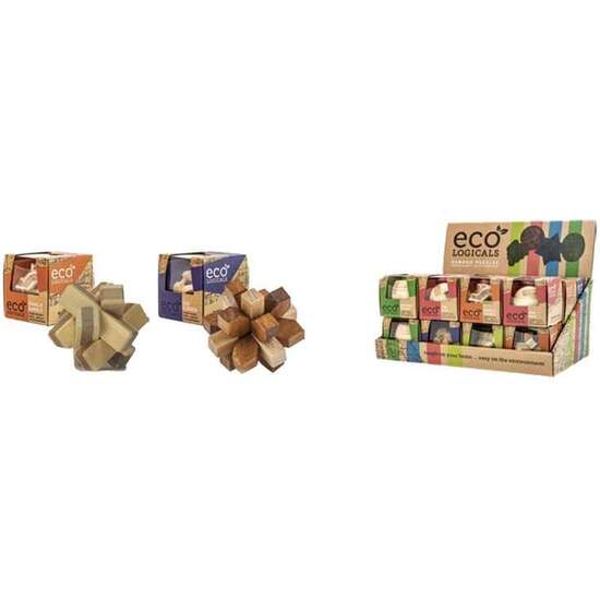 JUEGO MINI DESAFIOS ECO LOGICALS. DESAROLLA TU CAPACIDAD CREATIVA. DESAFIOS MANUALES FABRICADOS EN BAMBÚ. - MODELOS SURTIDOS image 1