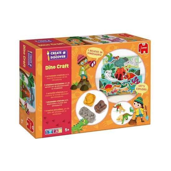 JUEGO MANUALIDADES DINO CREATIVO. SIETE ACTIVIDADES CREATIVAS PARA EXPLORAR EL MUNDO DE LOS DINOSAURIOS. image 0