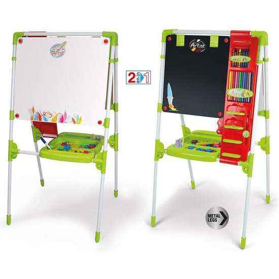 MI PIZARRA DE ARTISTA 2 EN 1 MAGNÉTICA Y PARA TIZAS 63X60X120 CM INCLUYE 82 ACCESORIOS (EXTENSIBLE Y PLEGABLE) image 4
