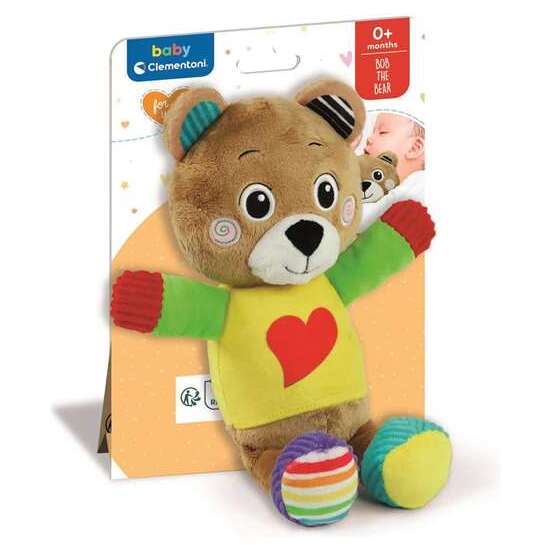 PELUCHE BOB EL OSITO 16X22.5X8.5 CM CON DIFERENTES MATERIALES PARA LA ESTIMULACIÓN MULTISENSORIAL DEL NIÑO. image 0