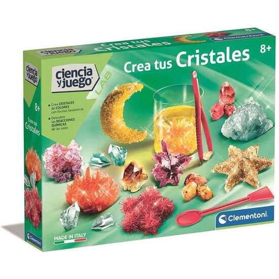 JUEGO CREA TUS CRISTALES. UN FASCINANTE LABORATORIO CON TODO LO NECESARIO PARA OBTENER INCREÍBLES CRISTALES BLANCOS Y DE COLORES! 37X28.1X6.5 CM image 0