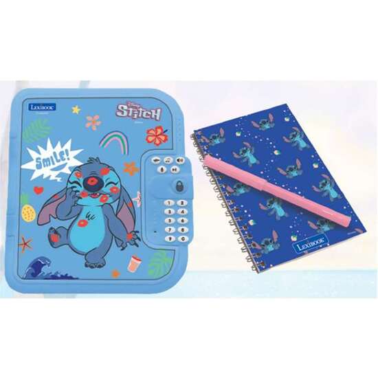CUADERNO DIARIO SECRETO ELECTRÓNICO DISNEY STITCH. CON CODIGO SECRETO EFECTOS DE LUCES Y SONIDO.24,1X6,5X18 CM image 1