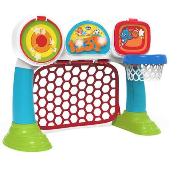 JUEGO LIGA MULTIDEPORTE 3 EN 1 CON LUCES Y SONIDOS ¡MARCA GOL, TIRA A CANASTA Y ACIERTA EN EL BLANCO! 54,8X24,5X43,2 CM image 0