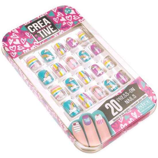 SET CREATIVO PARA UÑAS CON 20 UNDS. EXP. 24 MODELOS Y TAMAÑOS DIFERENTES 8,2X14X1 CM - MODELOS SURTIDOS image 1