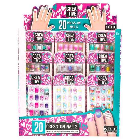 SET CREATIVO PARA UÑAS CON 20 UNDS. EXP. 24 MODELOS Y TAMAÑOS DIFERENTES 8,2X14X1 CM - MODELOS SURTIDOS image 5