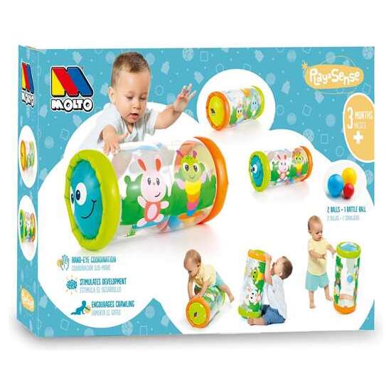 ACTIVITY ROLLER. TUBO DE PLASTICO HINCHABLE Y TRANSPARENTE. EL BEBE PODRÁ GATEAR Y PASAR LAS BOLITAS DE UN LADO A OTRO. image 0