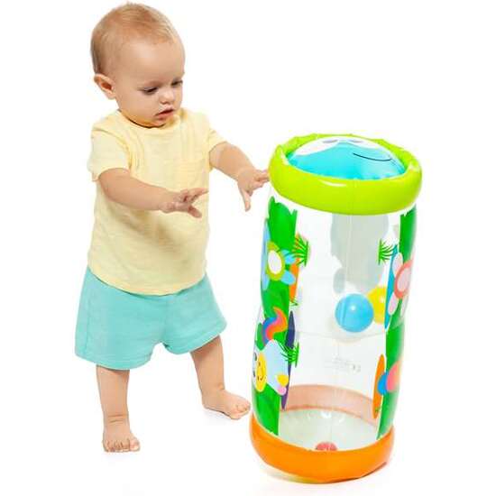 ACTIVITY ROLLER. TUBO DE PLASTICO HINCHABLE Y TRANSPARENTE. EL BEBE PODRÁ GATEAR Y PASAR LAS BOLITAS DE UN LADO A OTRO. image 2