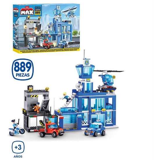 CONSTRUCCION ESTACIÓN DE BOMBEROS Y ESTACIÓN DE POLICIA MAX BUILD CON VEHÍCULOS Y ACCESORIOS 976 PZAS 55 X 40 CM - MODELOS SURTIDOS image 2