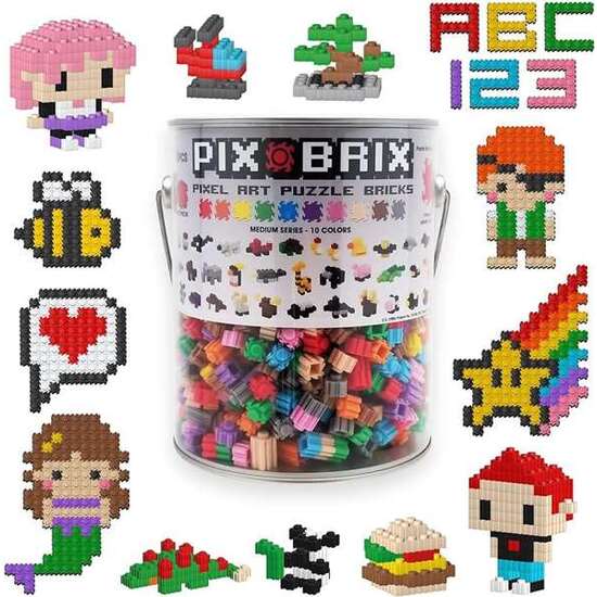 PUZZLE PIX BRIX PIXEL ART BOTES METALICOS 1500 PZAS. COL SURT. GAMA MEDIA. NOVEDOSA FORMA DE HACER CONSTRUCCIONES EN 2D Y 3D - MODELOS SURTIDOS image 1