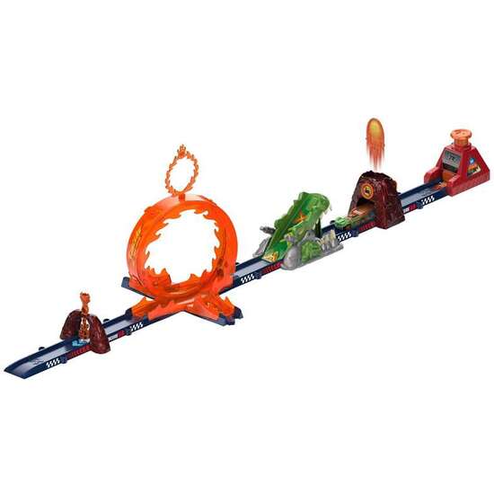 PISTA VOLCANOSAURUS DE T-RACERS MIX N RACE 1,4 METROS, INCLUYE 1 COCHE EXCLUSIVO ¿CONSEGUIRAS ESCAPARTE? image 1