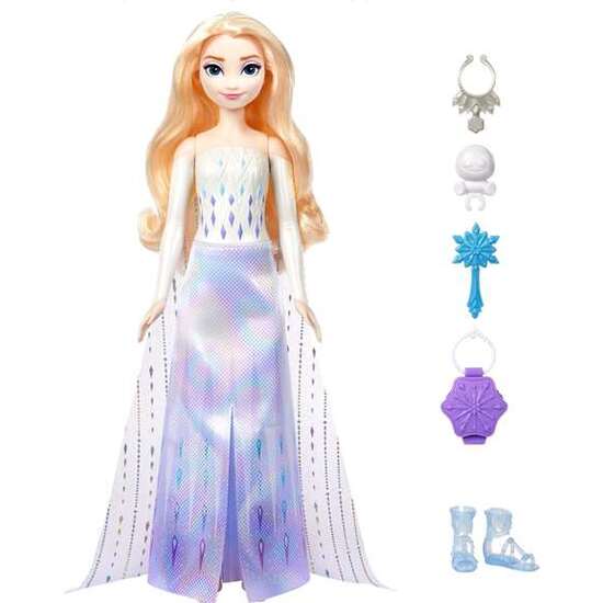 MUÑECA FROZEN ELSA SPIN AND REVEAL. INCLUYE 11 SORPRESAS 5 ACCESORIOS Y 5 PEGATINAS CON UNA ESCENA DE JUEGO INSPIRADA EN LA PELICULA. image 3