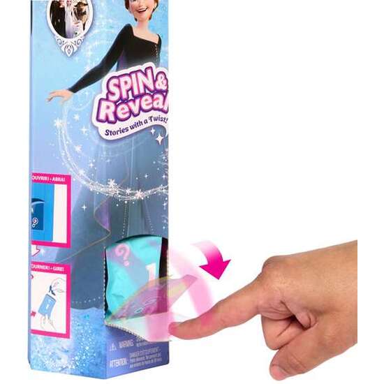 MUÑECA FROZEN ANNA SPIN AND REVEAL.INCLUYE 11 SORPRESAS 5 ACCESORIOS Y 5 PEGATINAS CON UNA ESCENA DE JUEGO INSPIRADA EN LA PELICULA. image 4