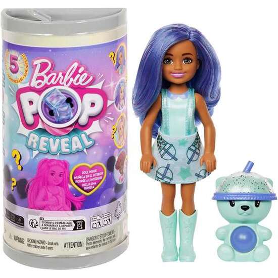 MUÑECA BARBIE CHELSEA POP REVEAL SERIE BUBBLE TEA CON MASCOTAS Y ACCESORIOS SORPRESA. - MODELOS SURTIDOS image 0