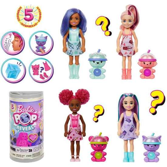 MUÑECA BARBIE CHELSEA POP REVEAL SERIE BUBBLE TEA CON MASCOTAS Y ACCESORIOS SORPRESA. - MODELOS SURTIDOS image 3