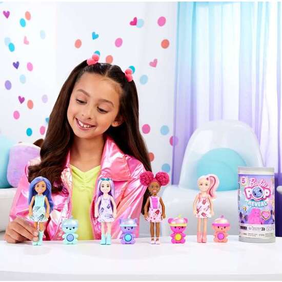 MUÑECA BARBIE CHELSEA POP REVEAL SERIE BUBBLE TEA CON MASCOTAS Y ACCESORIOS SORPRESA. - MODELOS SURTIDOS image 4
