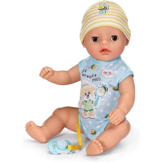 MUÑECO BABY BORN NIÑO 7 FUNCIONES . BEBE AGUA ,COME Y MOJA EL PAÑAL HACIENDO PIPI. ABRE Y CIERRA LOS OJOS. 36 CM image 4